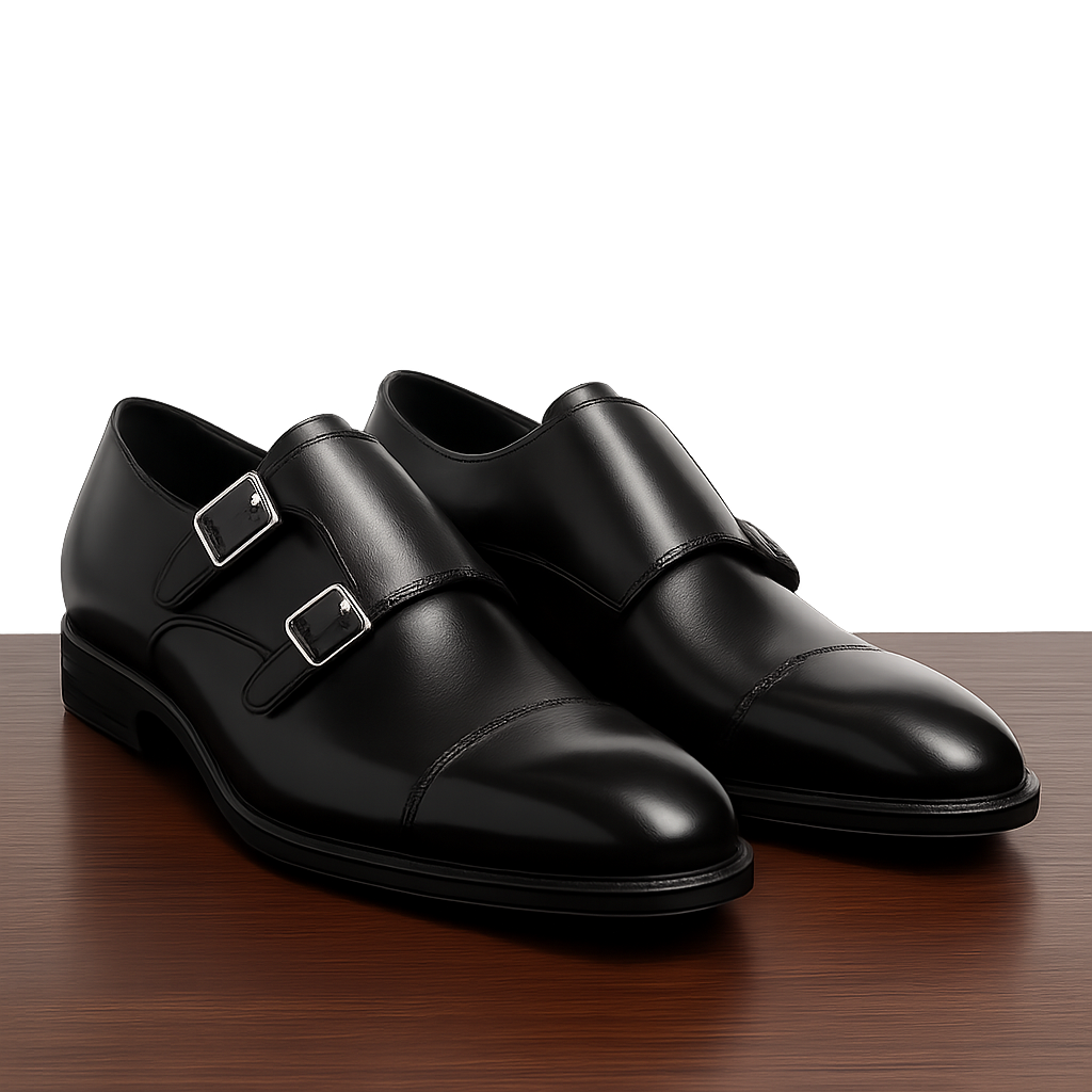 Leather Monk Straps - Sykmont Shoes