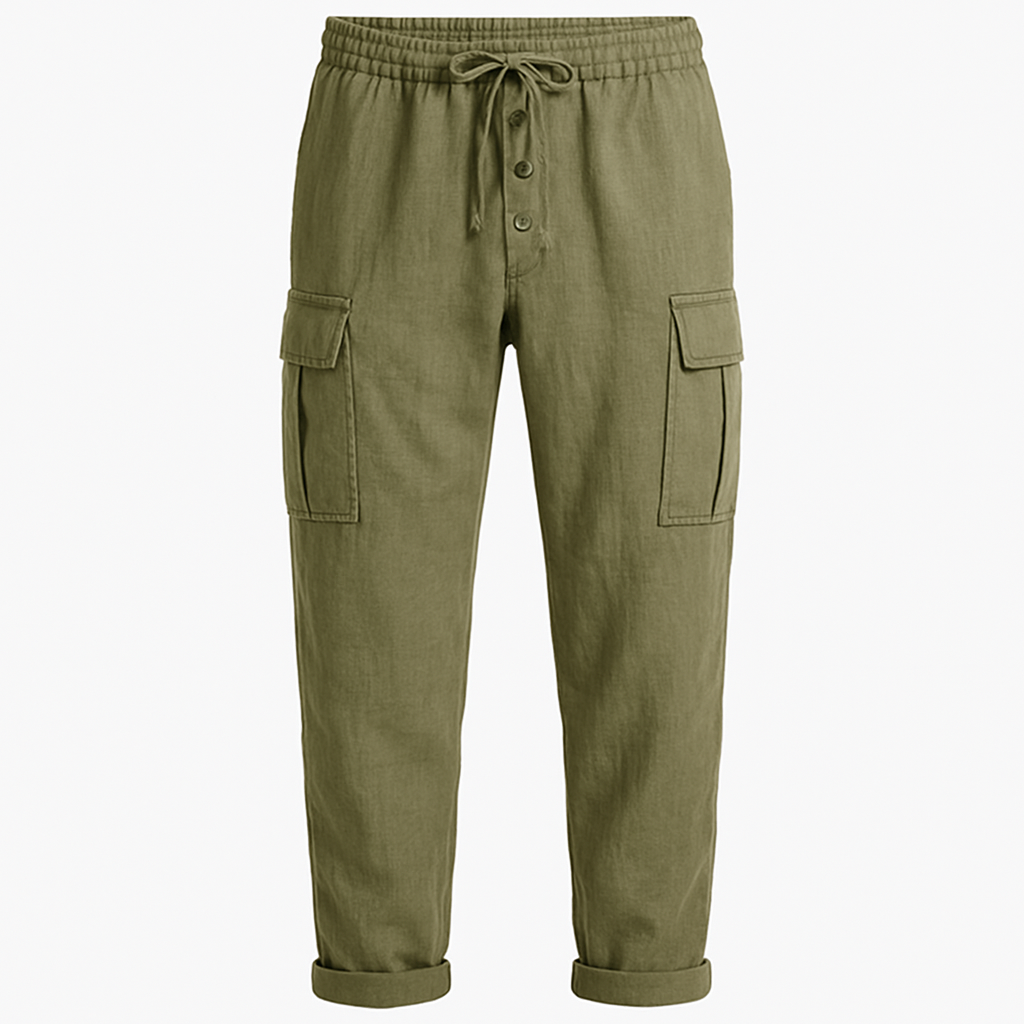 Linen Cargo Pants - Sykmont Pants