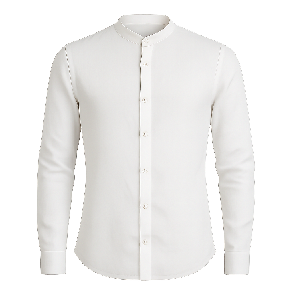 Linen Mandarin Collar - Sykmont Shirts