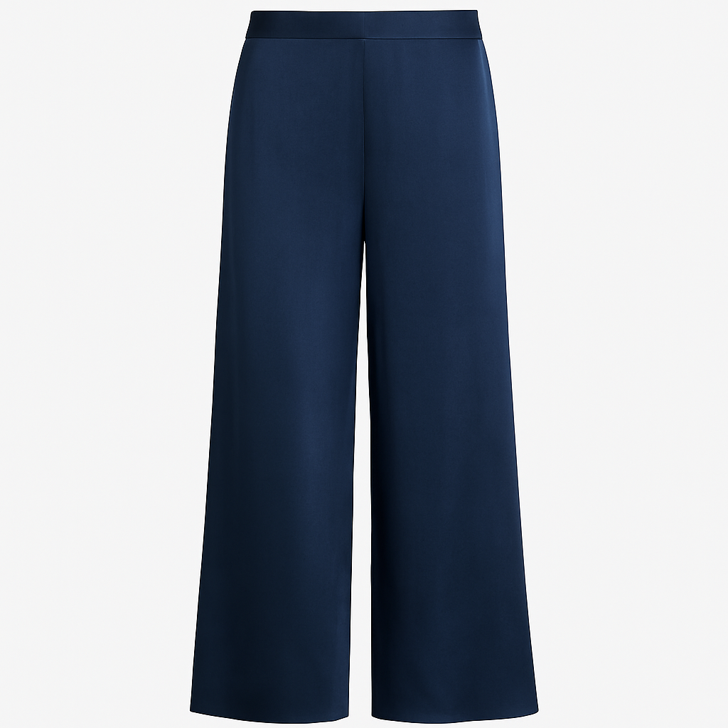Silk Wide-Leg Trousers - Sykmont Pants